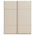 SCHWEBETÜRENSCHRANK  in Champagner  - Chromfarben/Champagner, KONVENTIONELL, Holzwerkstoff/Metall (201/223/68cm) - Novel