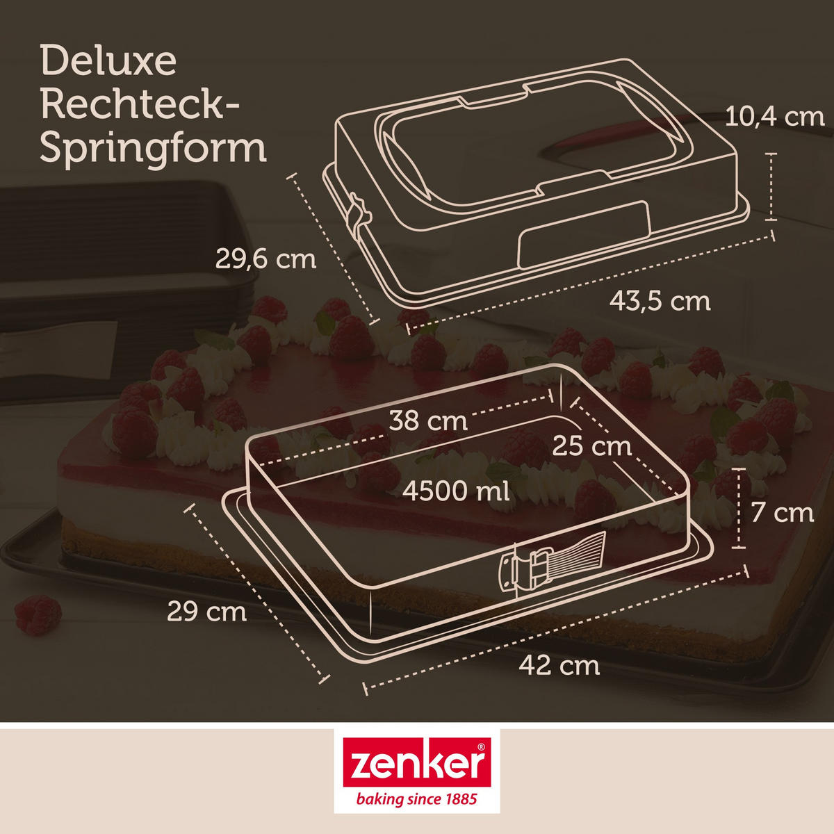 SPRINGFORM 43,5/29,6/10,4 cm  - Schwarz, KONVENTIONELL, Metall (43,5/29,6/10,4cm) - Zenker