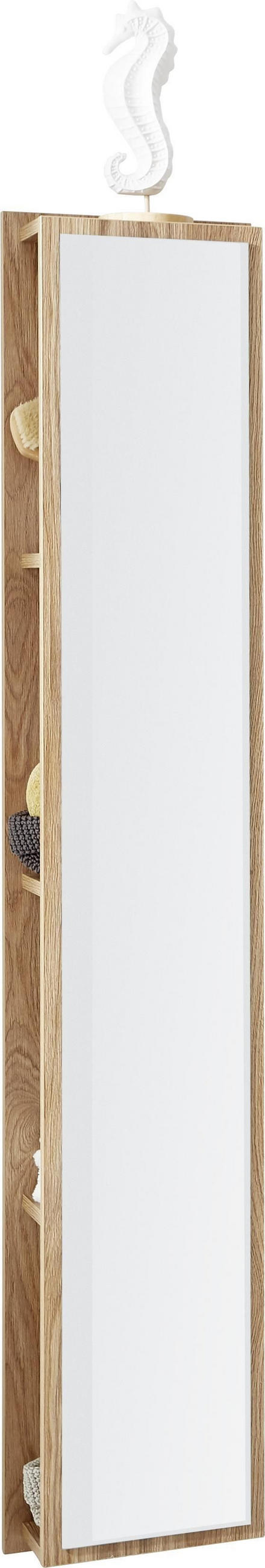 ETAJERĂ PENTRU BAIE 30/160/15 cm  - culoare lemn stejar, Konventionell, sticlă/material pe bază de lemn (30/160/15cm) - Novel