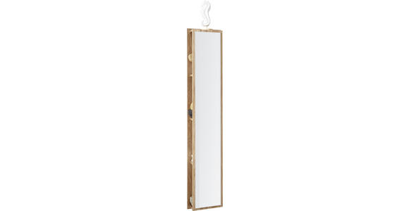 BADEZIMMERREGAL 30/160/15 cm - Eichefarben, KONVENTIONELL, Glas/Holzwerkstoff (30/160/15cm) - Novel