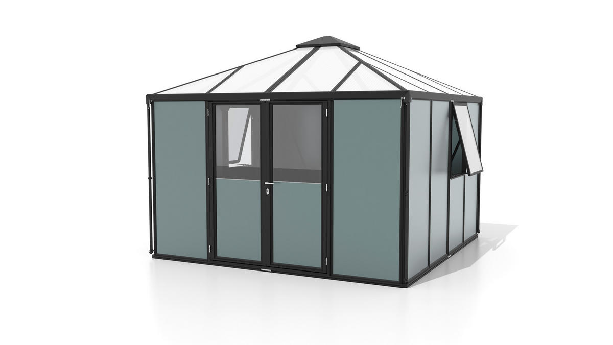 GERÄTEHAUS 321,5/264,5/321,5 cm  - Schwarz, Basics, Kunststoff/Metall (321,5/264,5/321,5cm)