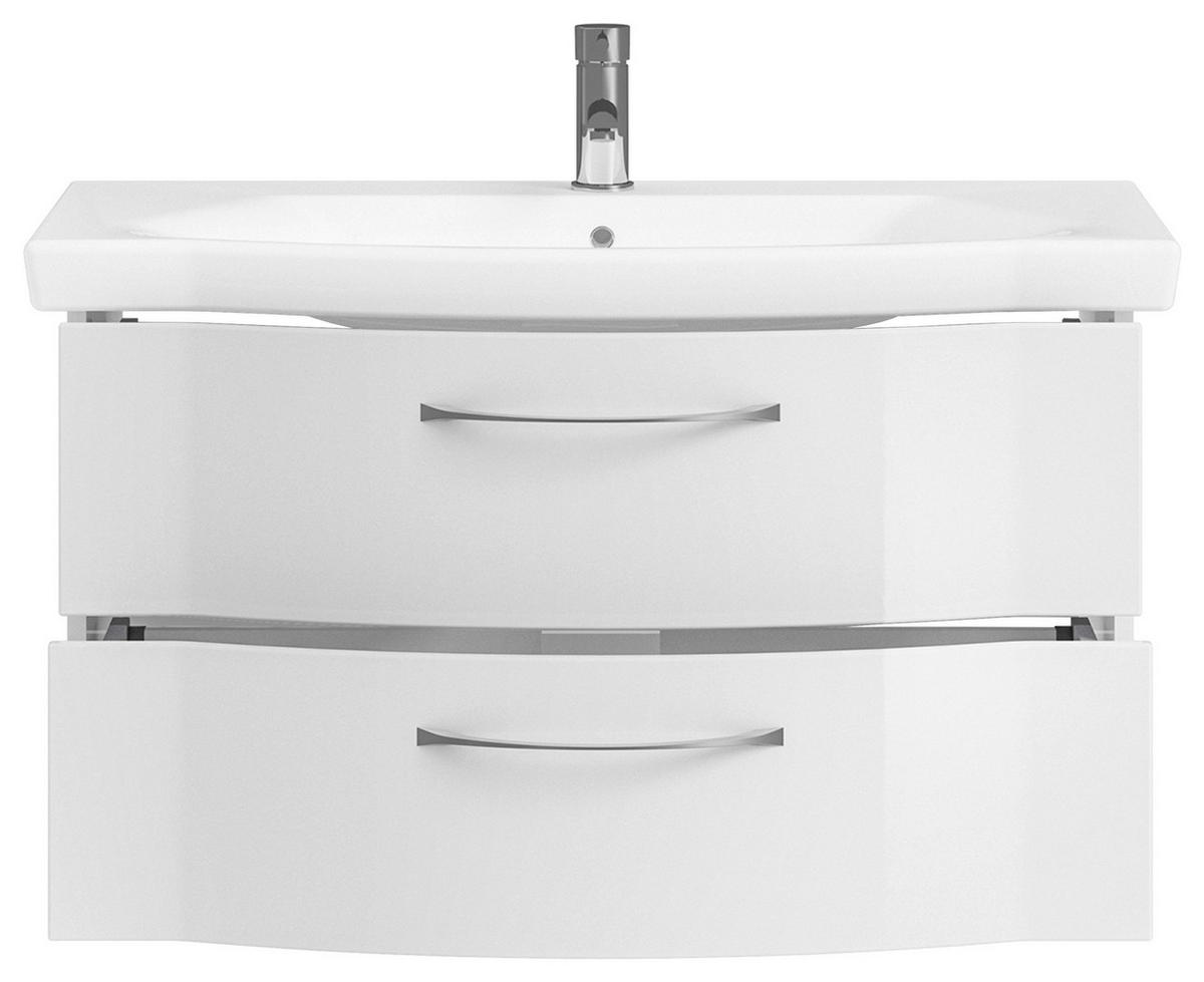 WASCHTISCHKOMBI 97 cm  - Chromfarben/Weiß Hochglanz, KONVENTIONELL, Keramik/Holzwerkstoff (97cm) - Pelipal