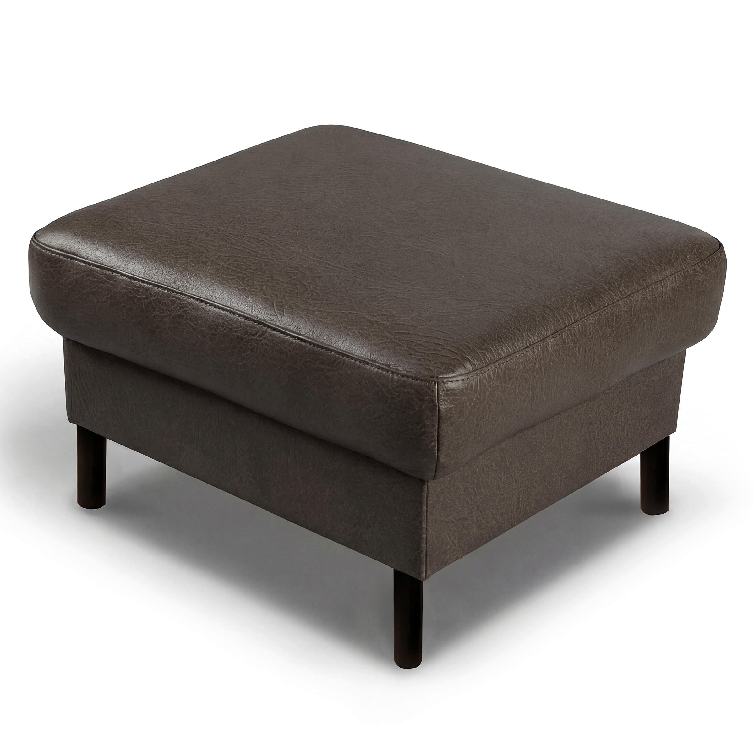 TABURE koža  fango        - fango/crna, Design, koža/metal (70/48/60cm) - Livetastic