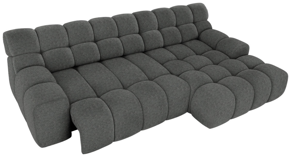 ECKSOFA in Webstoff Anthrazit  297/180 cm  - Anthrazit/Schwarz, MODERN, Kunststoff/Textil (297/180cm) - Welnova