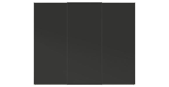 SCHWEBETÜRENSCHRANK 300/223/69 cm 3-türig Anthrazit, Eiche Artisan - Anthrazit/Eiche Artisan, KONVENTIONELL, Glas/Holzwerkstoff (300/223/69cm) - Novel