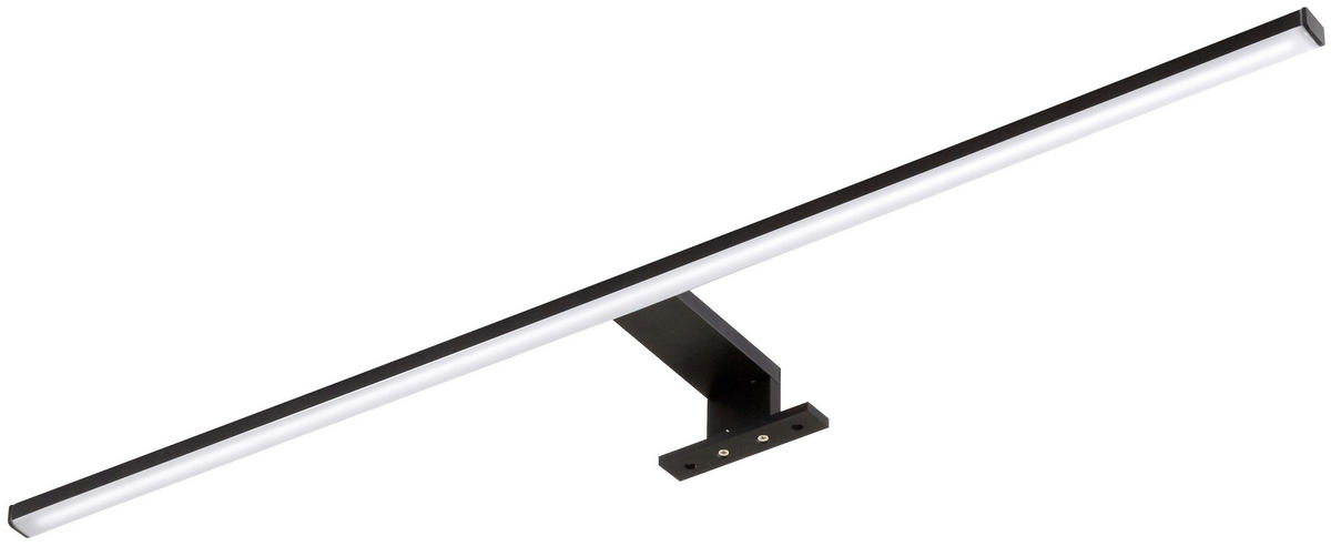 AUFBAULEUCHTE Aufsatzleuchten 60/2,6/12,2 cm   - Schwarz, Basics, Kunststoff/Metall (60/2,6/12,2cm) - Sadena