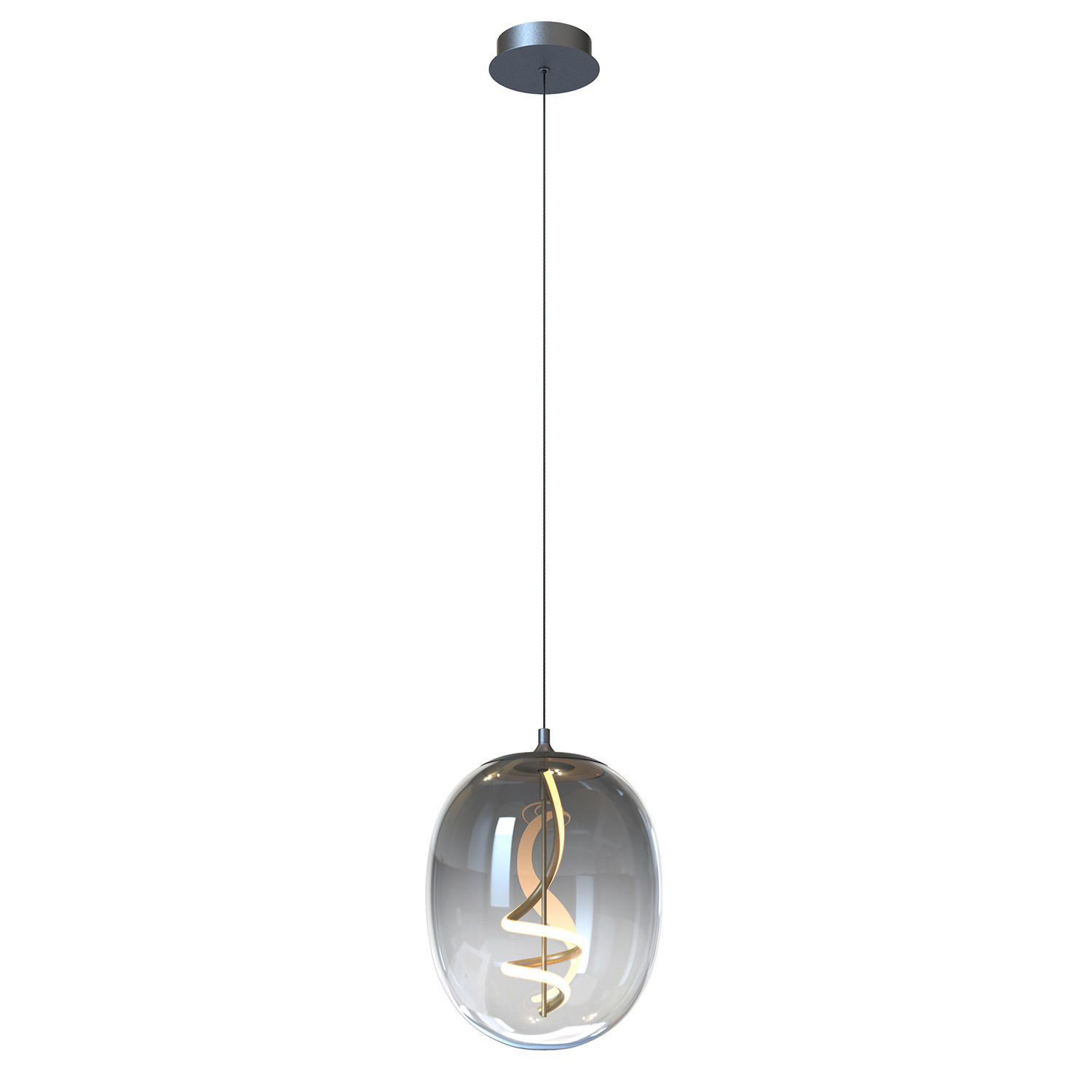 LED-HÄNGELEUCHTE 28/28/150 cm  - Schwarz, Design, Glas (28/28/150cm)