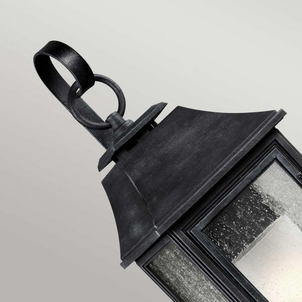 VÄGGLAMPA UTOMHUS - zinkfärgad, Klassisk, glas/plast (21.6/24,5/64cm) - Elstead Lighting