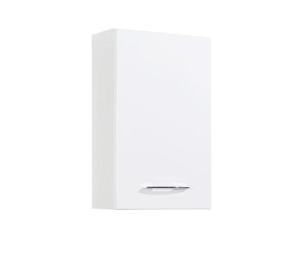 OBERSCHRANK Weiß - Chromfarben/Weiß, KONVENTIONELL, Holzwerkstoff/Metall (40/64/20cm) - Xora