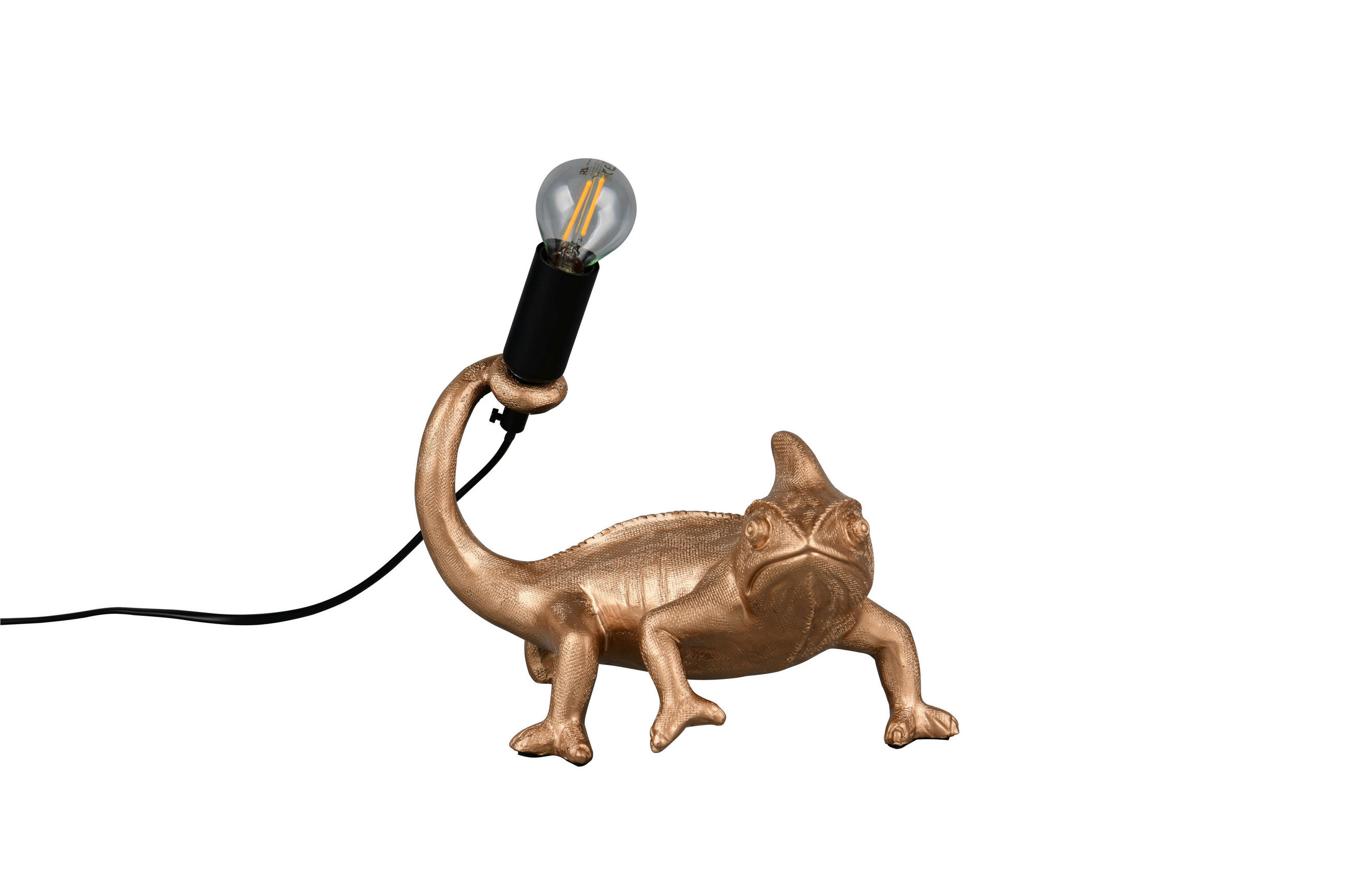 TISCHLEUCHTE 24,5/14/22 cm   - Goldfarben/Schwarz, Trend, Kunststoff/Metall (24,5/14/22cm)