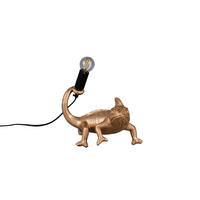 TISCHLEUCHTE 24,5/14/22 cm   - Goldfarben/Schwarz, Trend, Kunststoff/Metall (24,5/14/22cm)