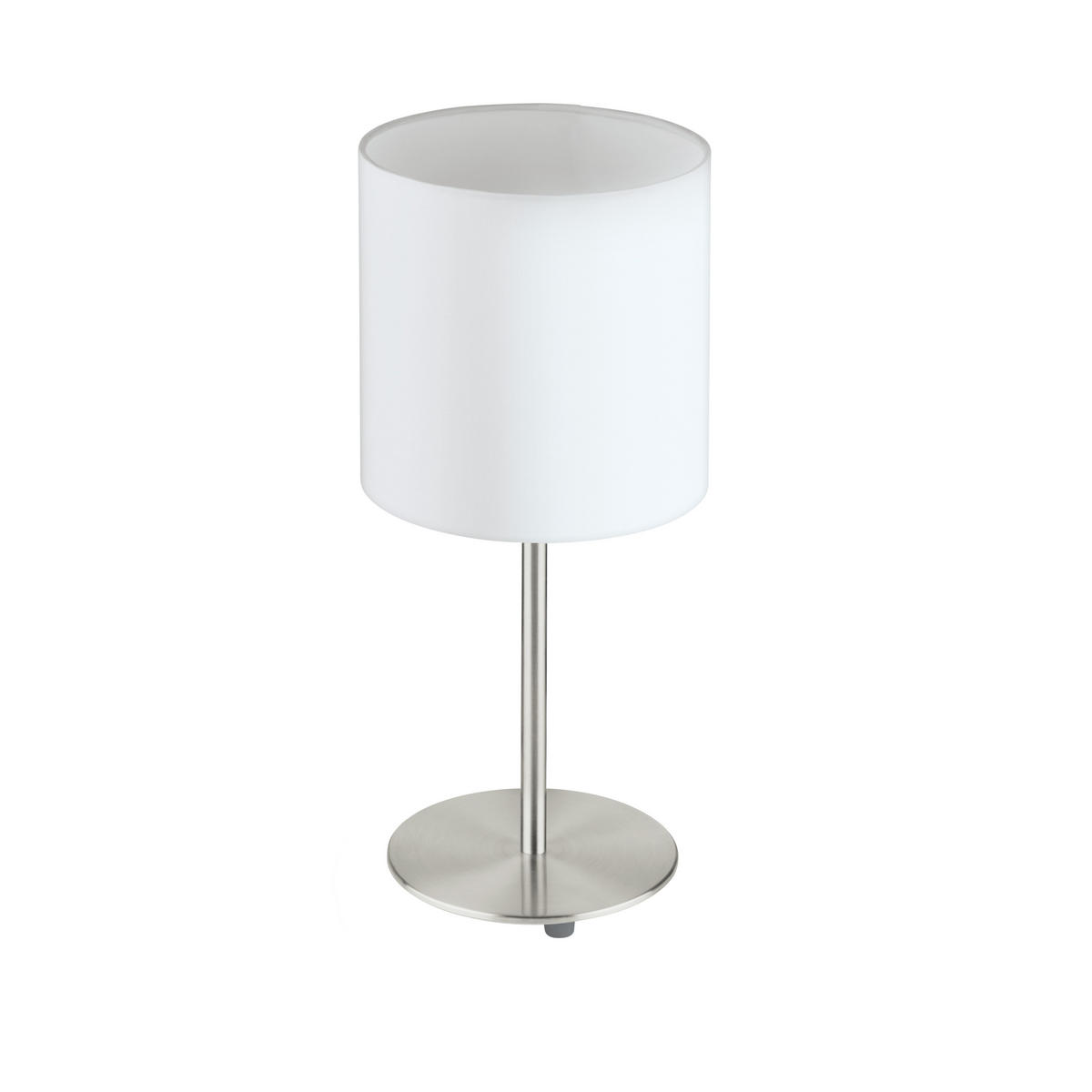 TISCHLEUCHTE 18/40 cm   - Weiß/Nickelfarben, KONVENTIONELL, Textil/Metall (18/40cm) - Eglo