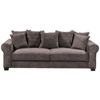 BÄDDSOFFA i manchester brun  - brun/svart, Klassisk, textil/plast (250/95/125cm) - MID.YOU
