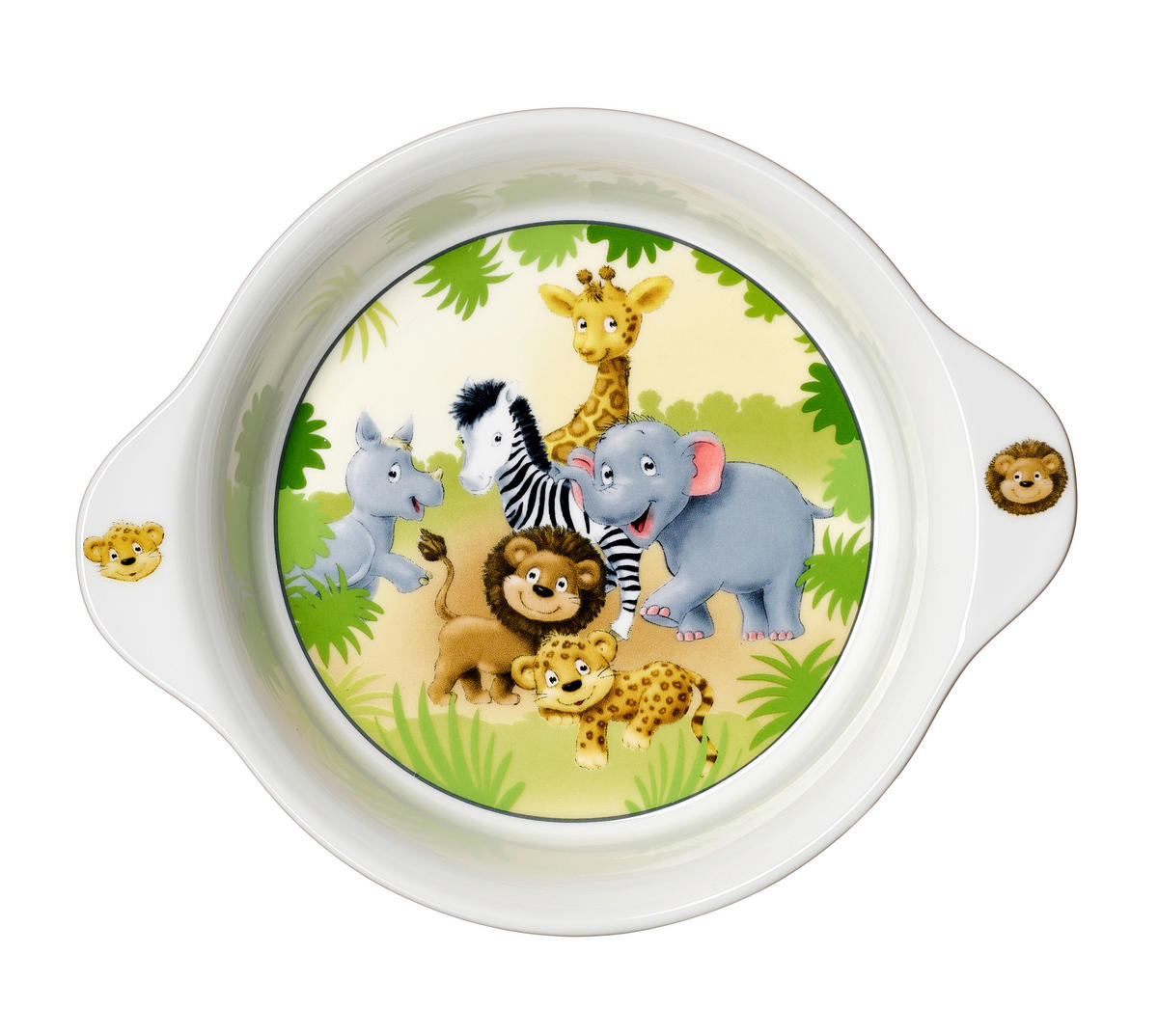 SCHALE Afrikatiere   - Gelb/Weiß, KONVENTIONELL, Keramik (21,5/17,5/5cm) - Ritzenhoff Breker