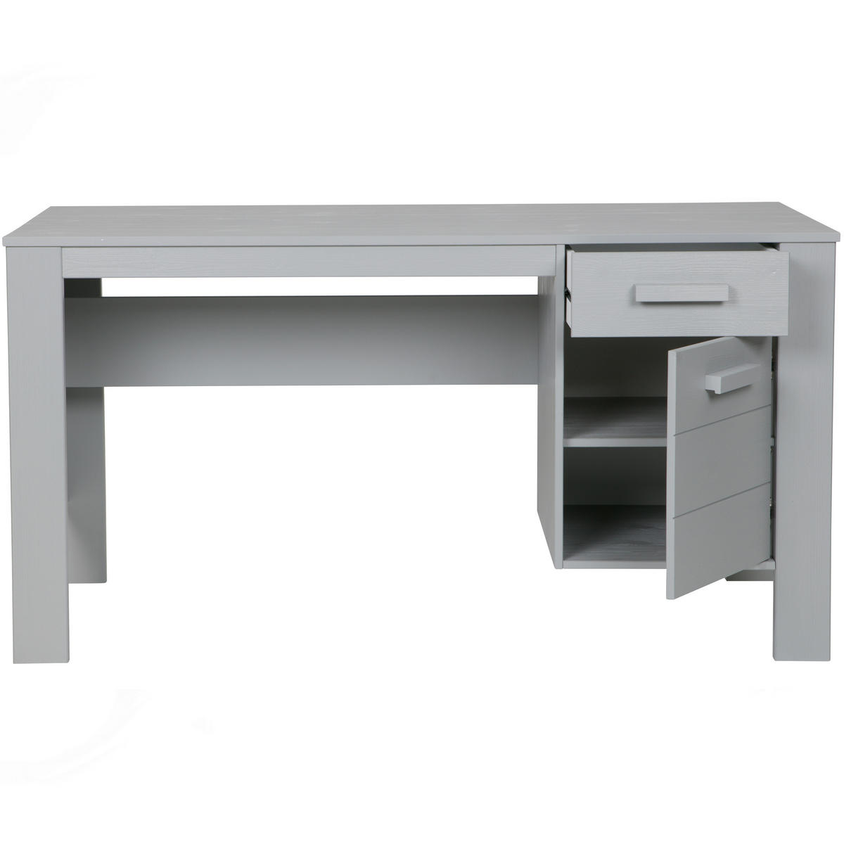 SCHREIBTISCH 141/59/74 cm  in Grau  - Grau, Design, Holz (141/59/74cm) - Livetastic