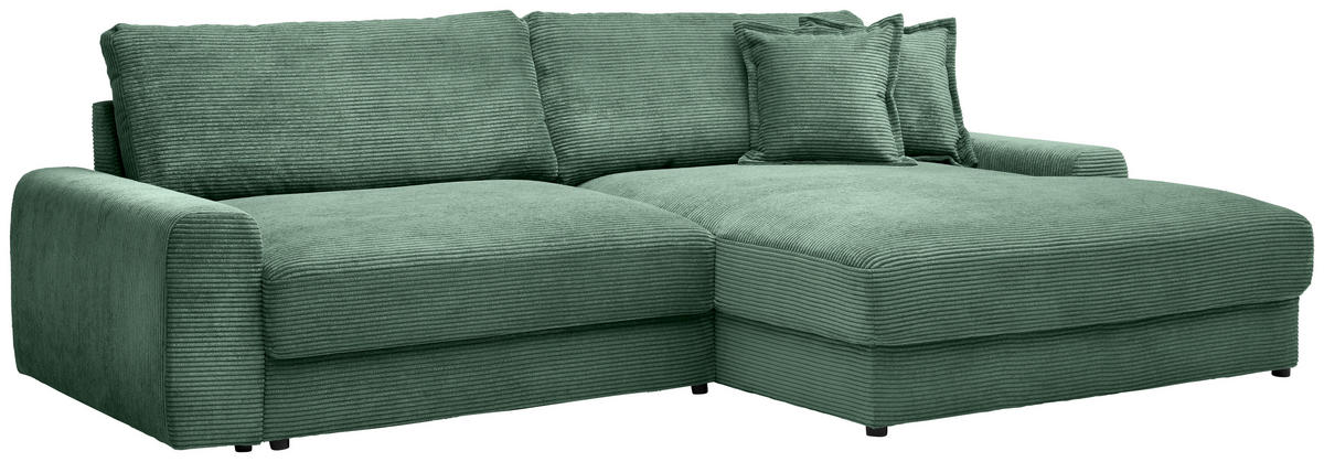 Freisteller von Carryhome ECKSOFA Dunkelgrün Cord.