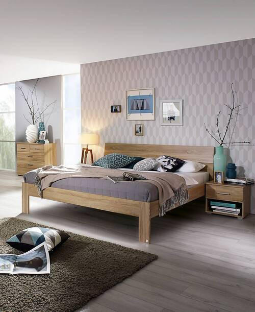 BETT 180/200 cm  in Sonoma Eiche  - Sonoma Eiche, Basics, Holzwerkstoff (180/200cm) - Xora
