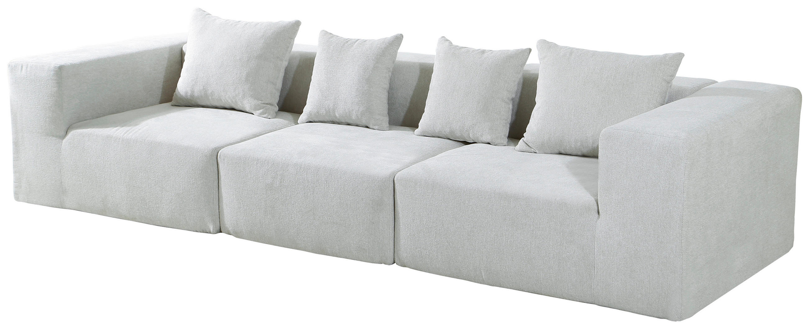 3-SITZER-SOFA in Leinenoptik Beige  - Beige, Design, Textil (300/60/100cm) - P & B