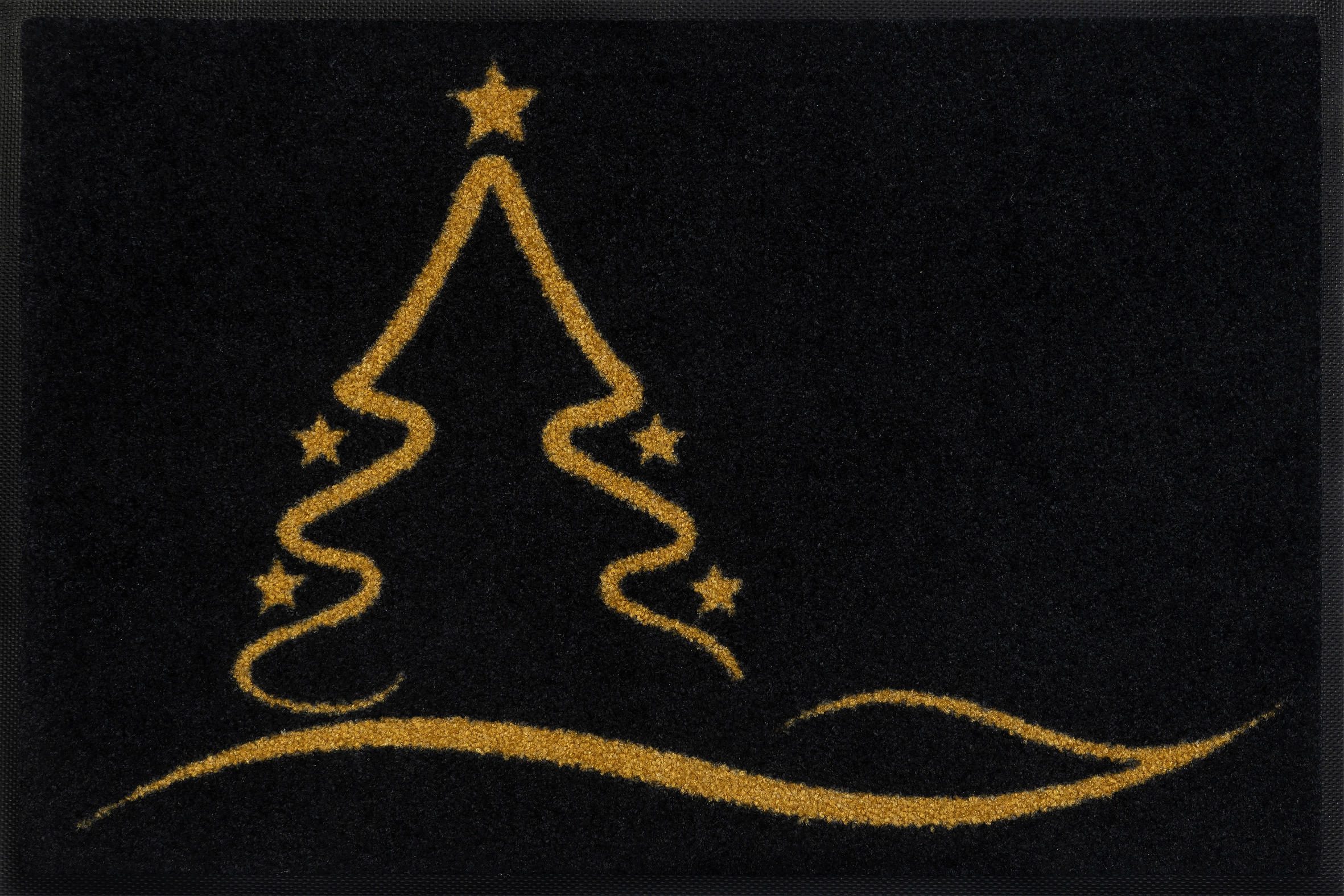 FUßMATTE 50/75 cm 038729  - Goldfarben/Schwarz, Basics, Kunststoff/Textil (50/75cm) - wash+dry