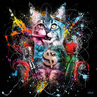 KUNSTDRUCK 14/14 cm  - Multicolor/Schwarz, Basics, Papier (14/14cm) - Monee