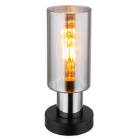 TISCHLEUCHTE 11/27 cm   - Schwarz, Basics, Glas/Metall (11/27cm) - Globo