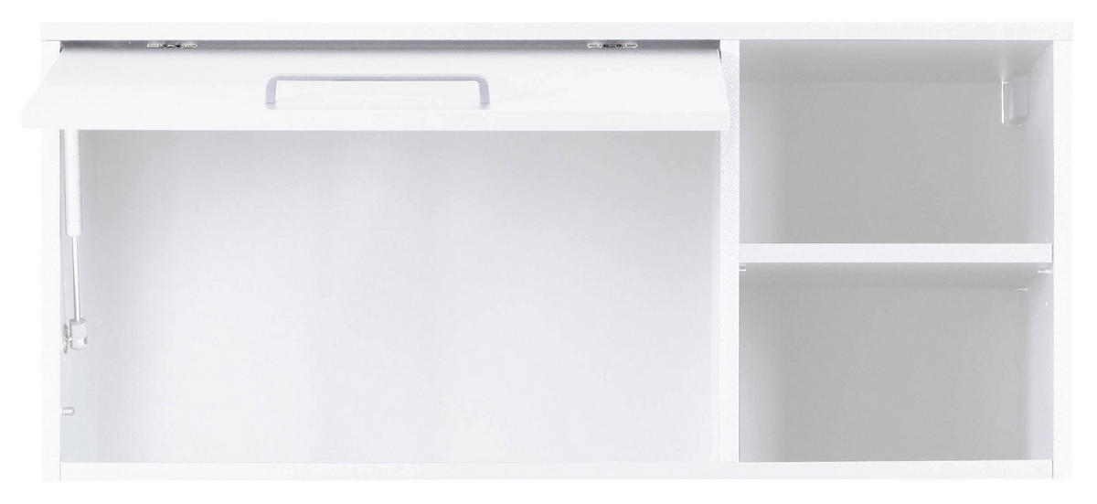 KÜCHENOBERSCHRANK 99/44/40 cm  in Weiß  - Silberfarben/Weiß, MODERN, Holzwerkstoff/Metall (99/44/40cm) - home24