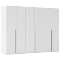 DREHTÜRENSCHRANK 301/223/60 cm 6-türig Weiß  - Graphitfarben/Weiß, Design, Holzwerkstoff/Metall (301/223/60cm) - home24