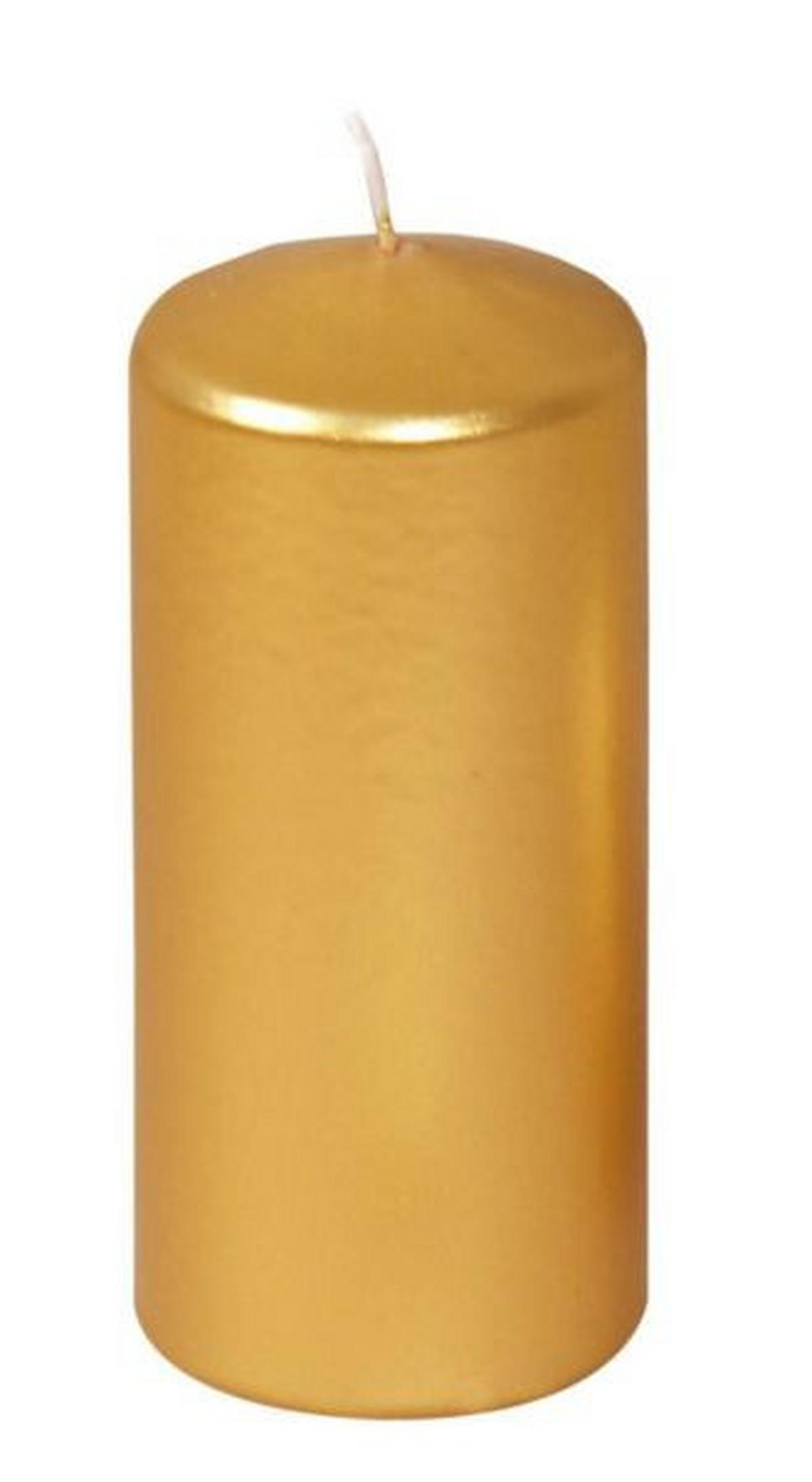 STUMPENKERZE 5,7/13 cm  - Goldfarben, Basics, Naturmaterialien (5,7/13cm)