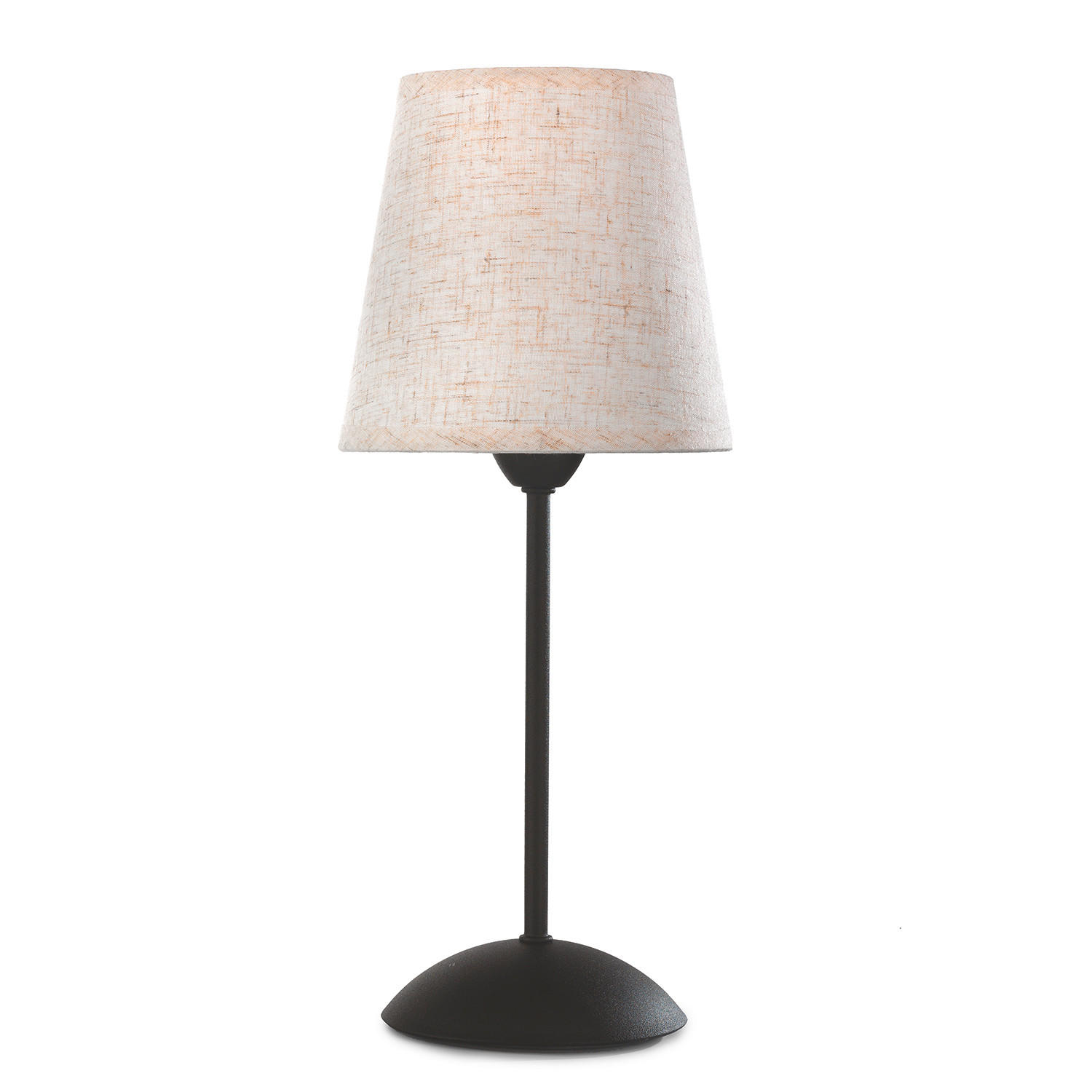 NACHTTISCHLEUCHTE 15/15/36 cm   - Creme/Schwarz, KONVENTIONELL, Textil/Metall (15/15/36cm)