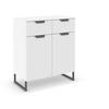 KOMMODE  in 80/81/42 cm  - Dunkelgrau/Weiß, Design, Holzwerkstoff/Metall (80/81/42cm) - Carryhome