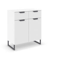 KOMMODE  in 80/81/42 cm  - Dunkelgrau/Weiß, Design, Holzwerkstoff/Metall (80/81/42cm) - Carryhome