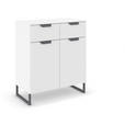KOMMODE  in 80/81/42 cm  - Dunkelgrau/Weiß, Design, Holzwerkstoff/Metall (80/81/42cm) - Carryhome