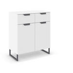 KOMMODE  in 80/81/42 cm  - Dunkelgrau/Weiß, Design, Holzwerkstoff/Metall (80/81/42cm) - Carryhome