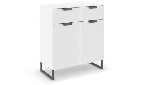 KOMMODE  in 80/81/42 cm  - Dunkelgrau/Weiß, Design, Holzwerkstoff/Metall (80/81/42cm) - Carryhome