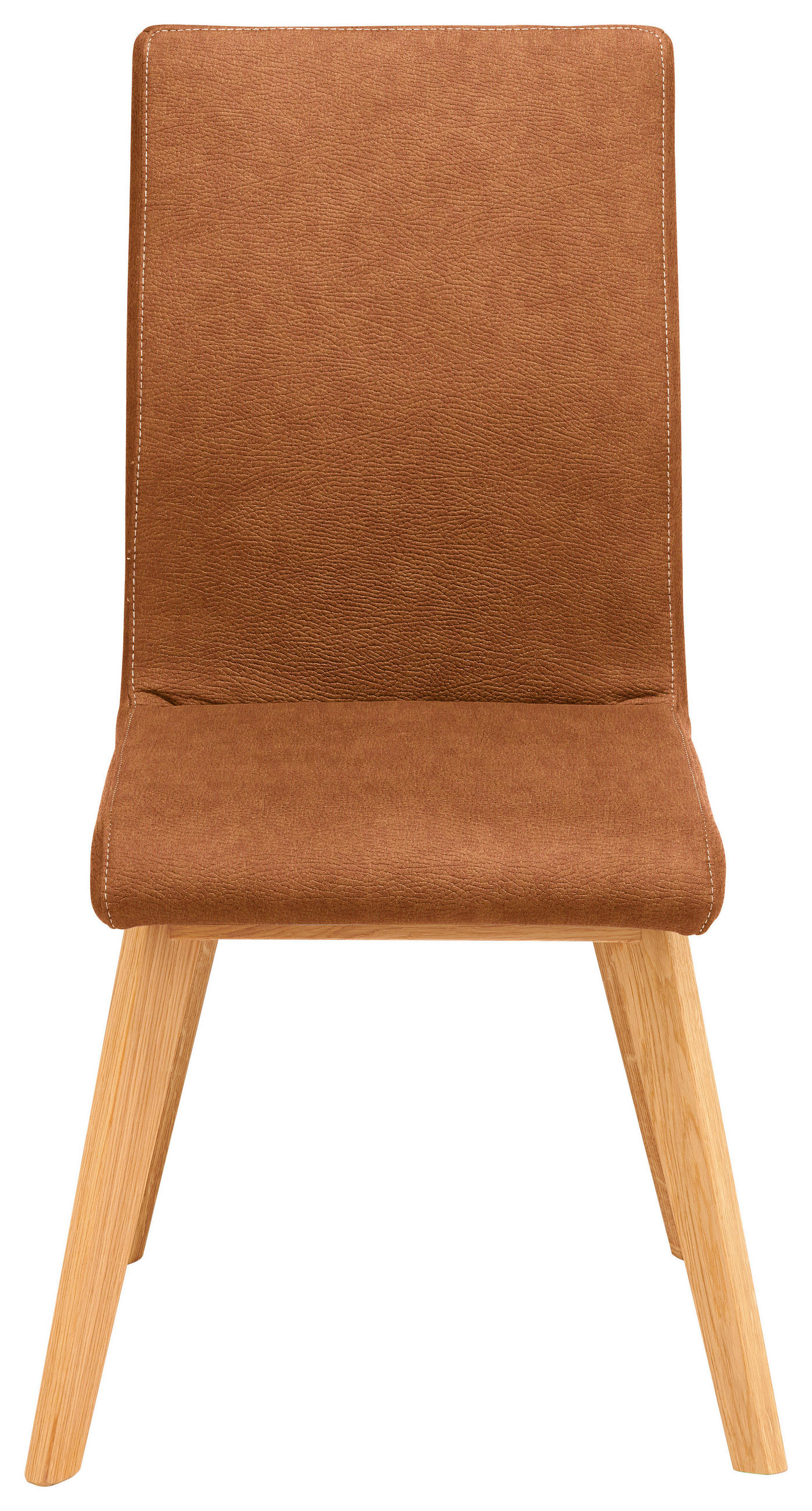 STUHL  in Mikrofaser Holz, Textil  - Cognac/Beige, Design, Holz/Textil (45/102/56cm) - Novel