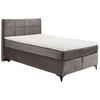 BOXSPRINGBETT 140/200 cm  in Graubraun  - Graubraun/Schwarz, Design, Holzwerkstoff/Kunststoff (140/200cm) - Xora