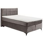 BOXSPRINGBETT 140/200 cm  in Graubraun  - Graubraun/Schwarz, Design, Holzwerkstoff/Kunststoff (140/200cm) - Xora