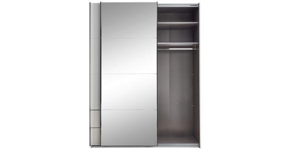 SCHWEBETÜRENSCHRANK  in Schwarz, Weiß  - Schwarz/Weiß, KONVENTIONELL, Glas/Holzwerkstoff (170/225,5/60,5cm) - Xora