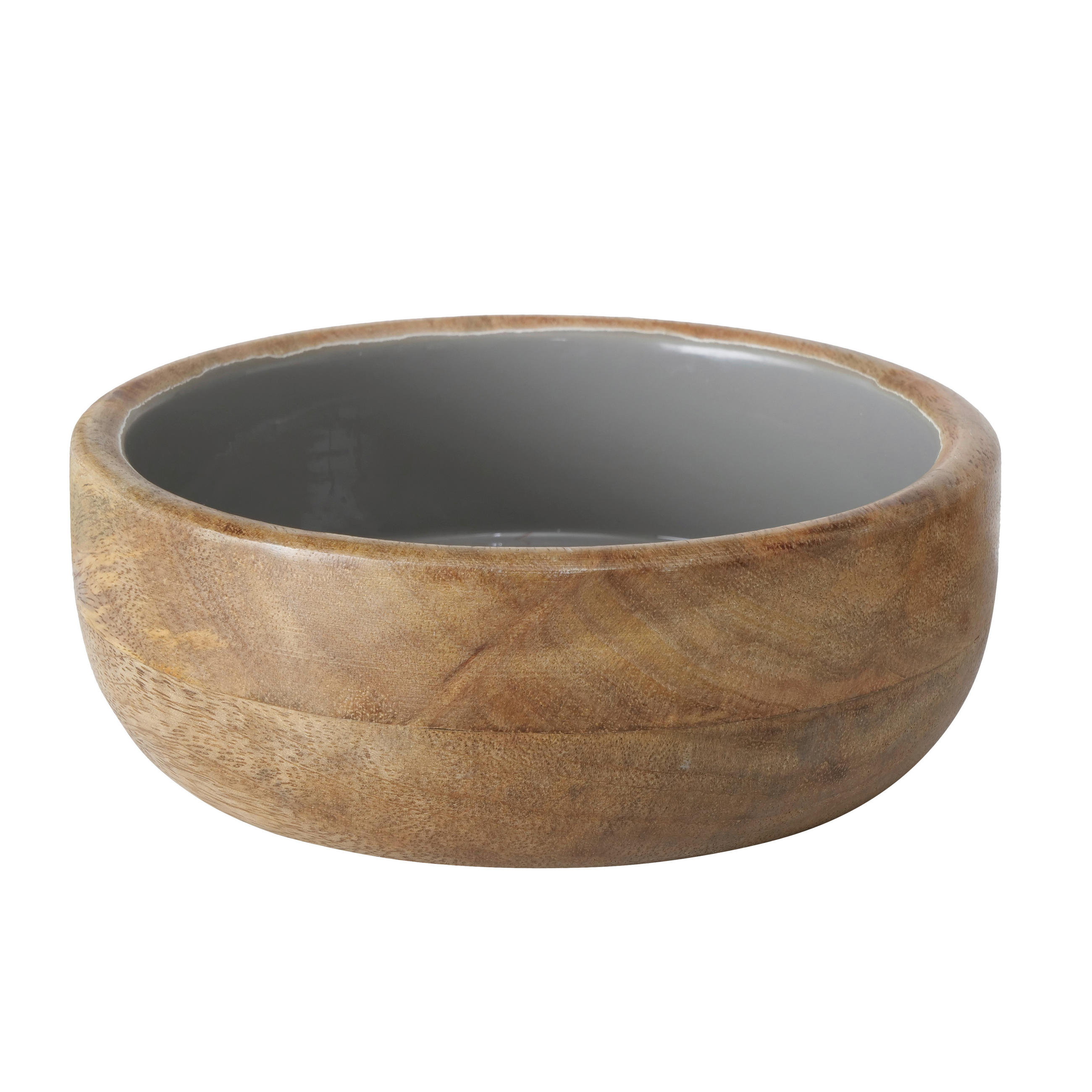 SCHALE   - Naturfarben/Weiß, Basics, Holz (19,5/7,5cm) - Ambia Home