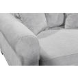 ECKSOFA Hellgrau Cord  - Hellgrau/Schwarz, KONVENTIONELL, Kunststoff/Textil (255/185cm) - Hom`in