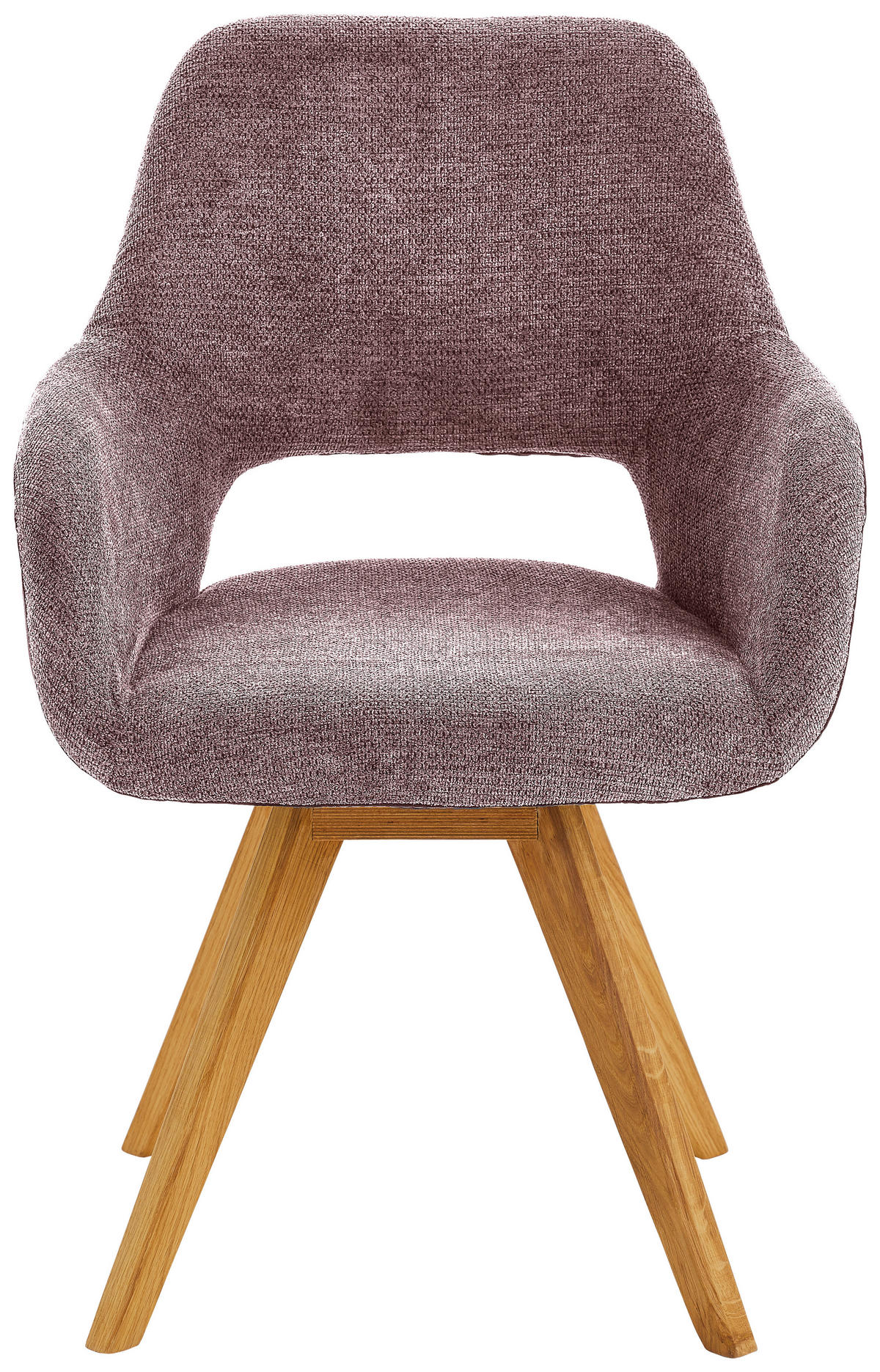 ARMLEHNSTUHL  Stoffauswahl, Typenauswahl, inklusive Armlehnen, abwischbar, Sitzfläche 180° drehbar Flachgewebe, Mikrofaser  - Wildeiche/Bordeaux, Design, Holz/Textil (56/86/64cm) - Lomoco