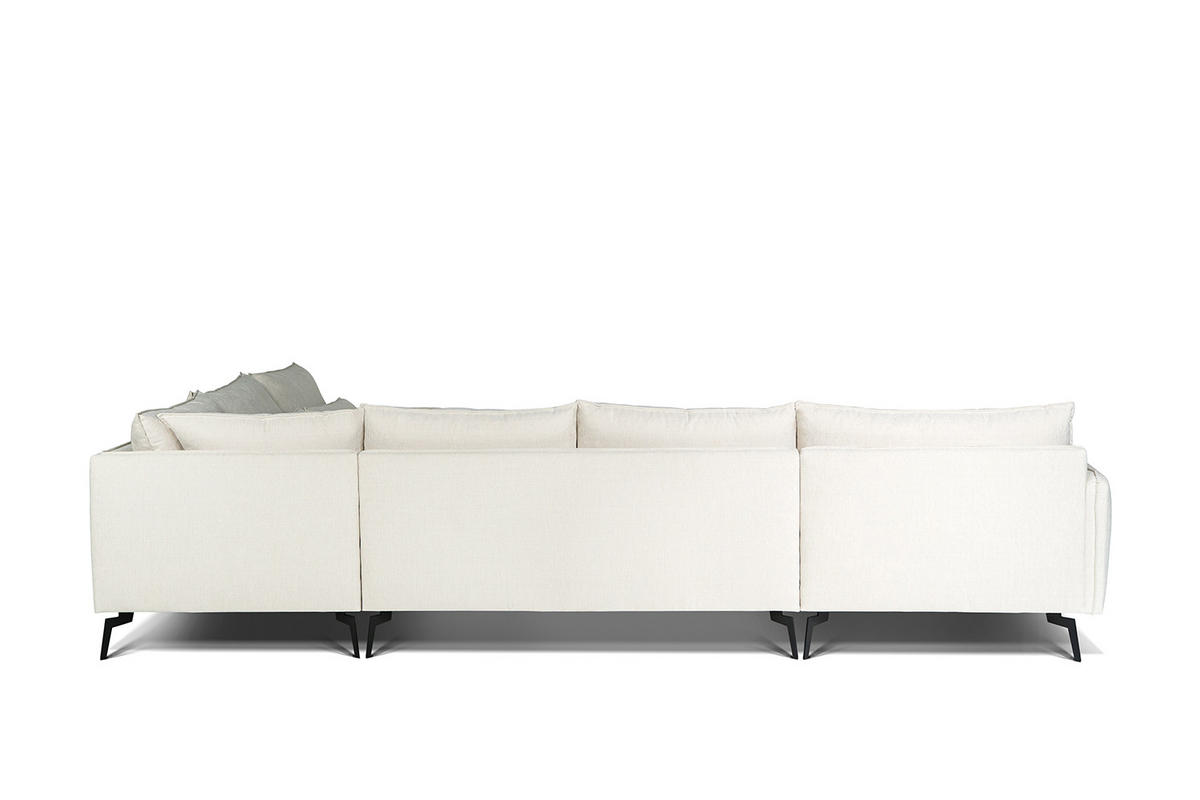 SOFFA i beige  - beige/svart, Klassisk, metall/trä (384/90/324/160cm) - Best Price