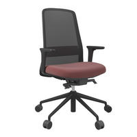 DREHSTUHL Schwarz, Dunkelrot  - Schwarz/Dunkelrot, MODERN, Leder/Kunststoff (70/103-115/70cm)