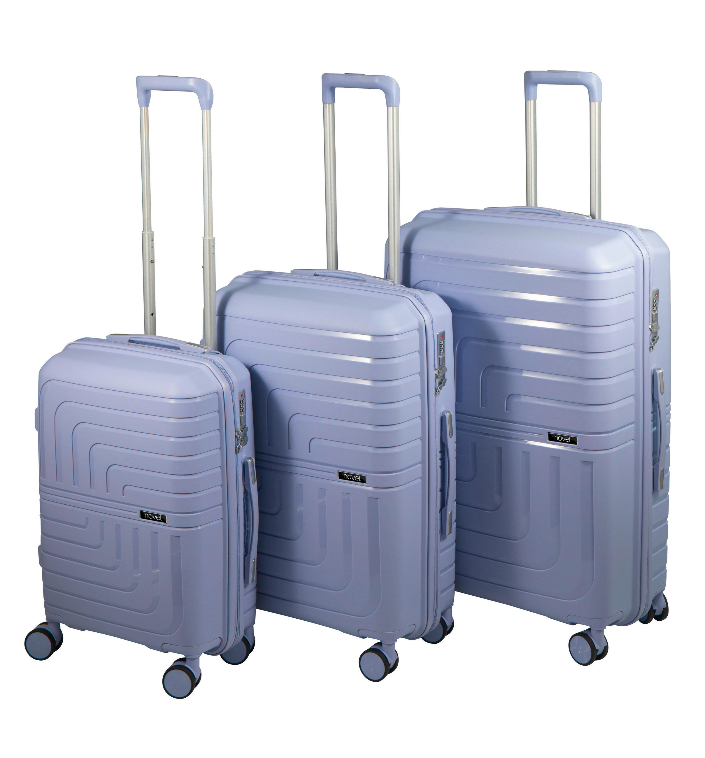 REISEKOFFERSET Lila 3-teilig  - Lila, Basics, Kunststoff/Textil - Novel