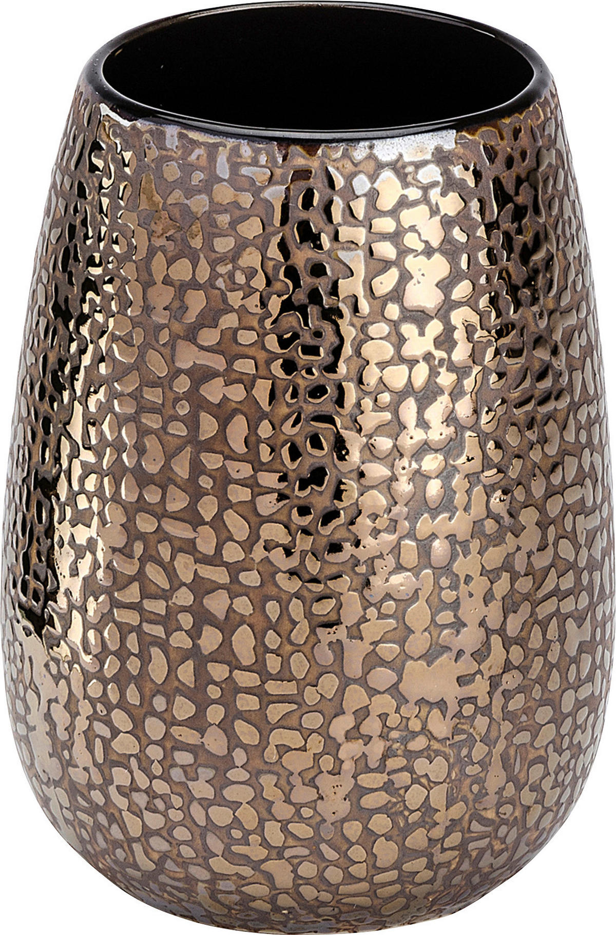 TANDBORSTGLAS keramik  - brun/guldfärgad, Basics, keramik (8,3/11,4cm)