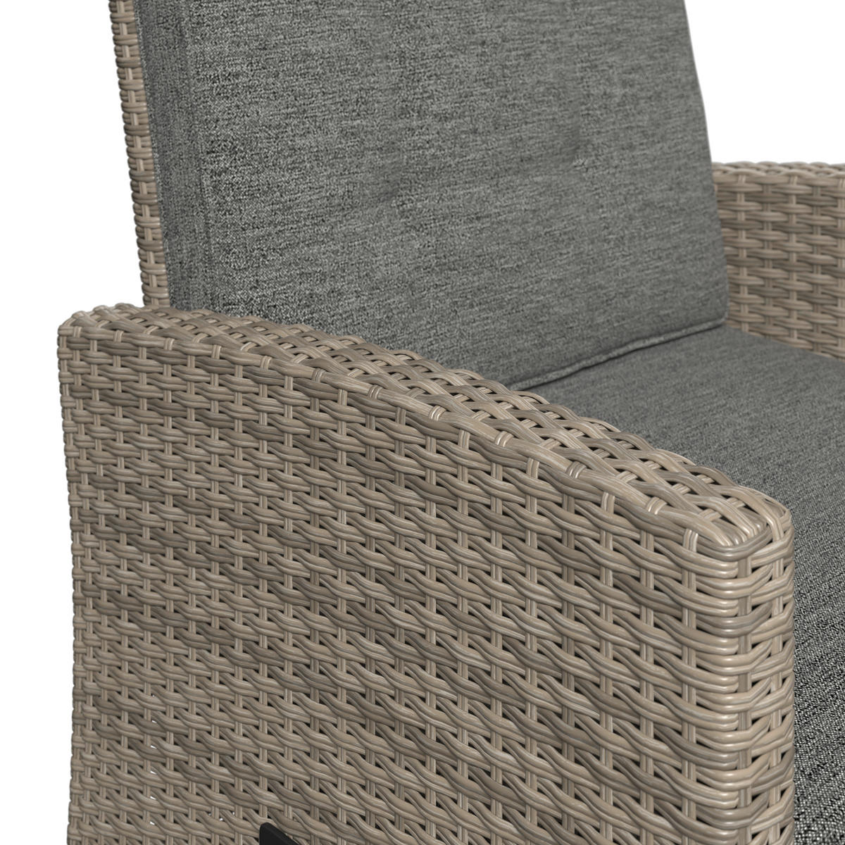 GARTENSET  - Grau, MODERN, Kunststoff/Textil (124/93/67cm) - Ambia Garden