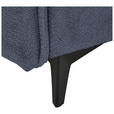 BIGSOFA  in Webstoff Blau  - Blau/Schwarz, KONVENTIONELL, Textil/Metall (282/94/127cm) - Ambia Home