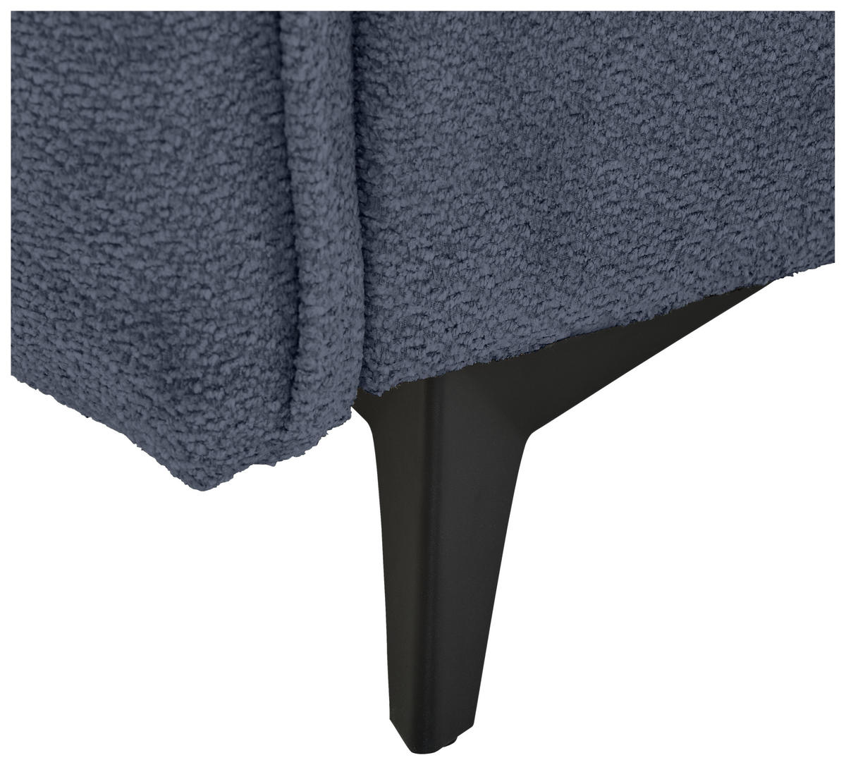 BIGSOFA  in Webstoff Blau  - Blau/Schwarz, KONVENTIONELL, Textil/Metall (282/94/127cm) - Ambia Home