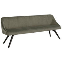SITZBANK 190/86/63 cm  in Grün, Schwarz  - Schwarz/Grün, Design, Textil/Metall (190/86/63cm) - Moderano