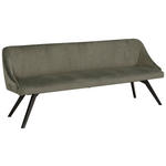 SITZBANK 210/86/63 cm  in Grün, Schwarz  - Schwarz/Grün, Design, Textil/Metall (210/86/63cm) - Moderano